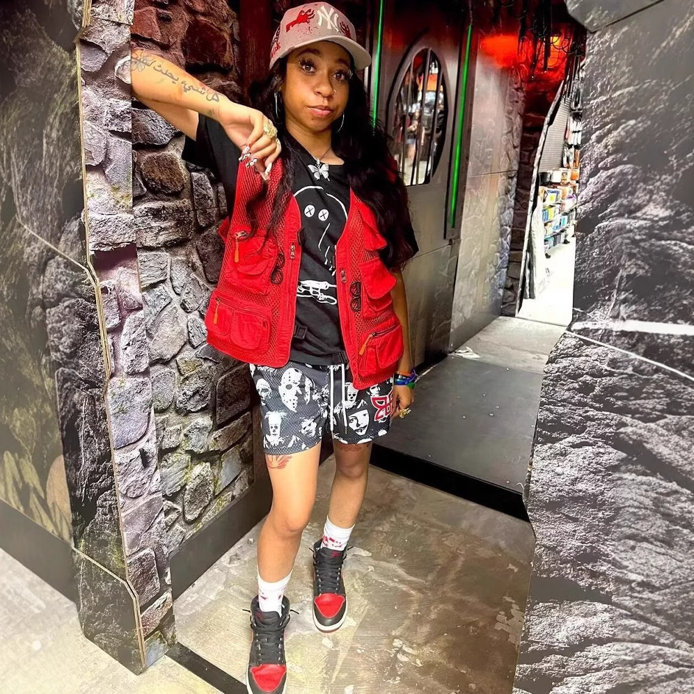 Fashion Designer American Shorts Men S Summer Basketball Pants Trendy Brand Cool Printed Flame Training Quick Drying Breathable Student Sports Ball