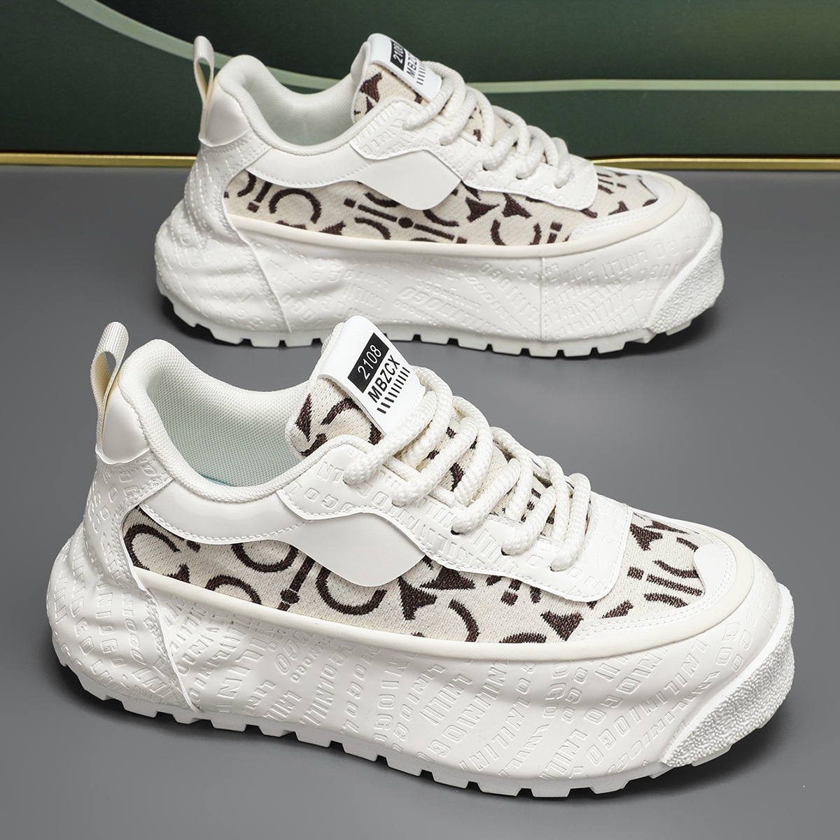 Men's shoes 2025 spring and summer new arrival thick sole wear-resistant work casual shoes men's sports soft soled comfortable casual shoes 
