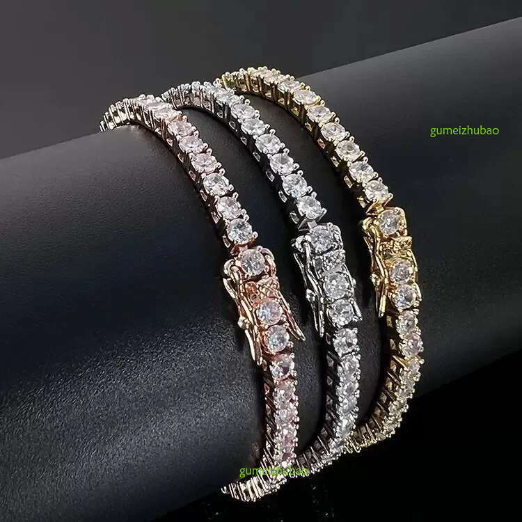 Juncheng GRA VVS Moissanite S Sterg Sier 10K 14K Gold Plated Chain Tennis Bracelet for Men Women Dia