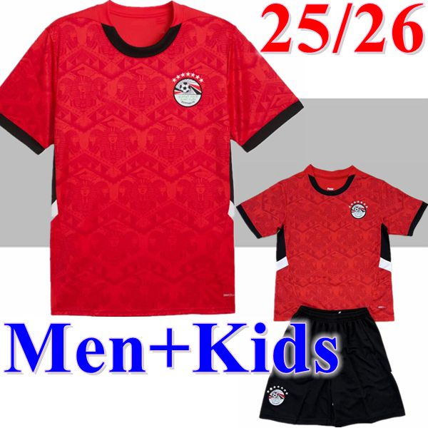 25 26 Egypt men and kids M.SALAH sleeve soccer jerseys 2025 2026 home away men jersey and kids kit football shirts tops camisetas