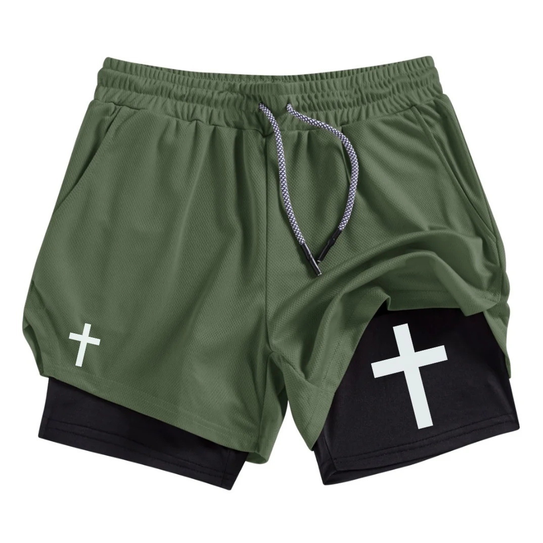 2025S Fashion Designer Summer New Hot Selling Trendy For Men S Adult Double Layered Sports Fitness Casual Shorts