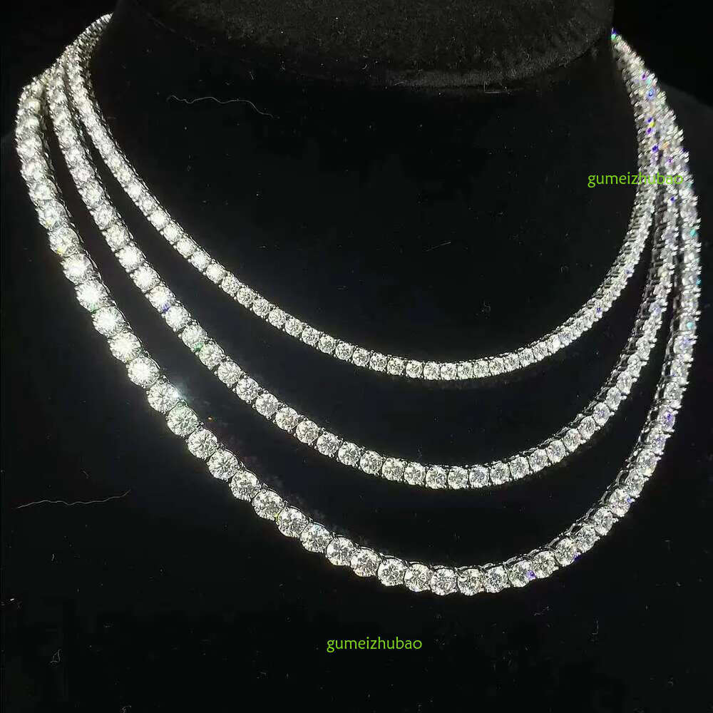 Most affordable Sier pass tester moissanite chain hip hop dia tennis necklace for men and women