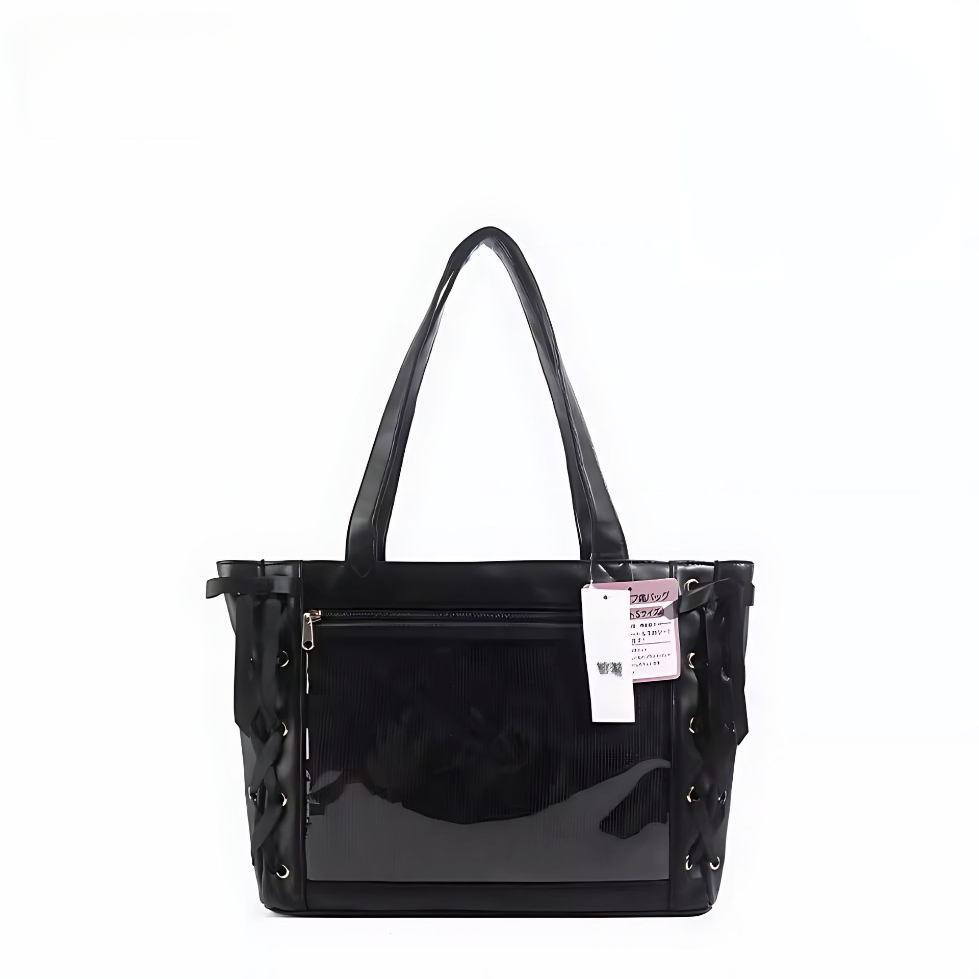 2025S Fashion Designer Japanese Wego Ribbon New Large Capacity Comic Pain Portable Tote Transparent Anime Women S Bag