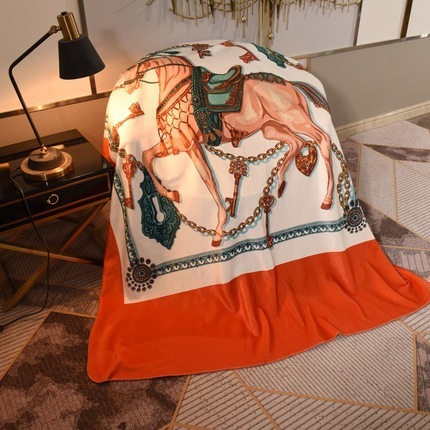 Designer four seasons general light luxury retro lunch airplane cover blanket multi functional