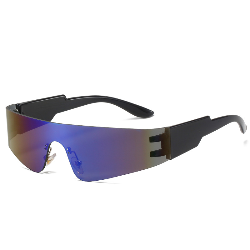 Trainers shipping 3 Sunglasses free women's monocle punk sports sunglasses men's frames colorful fashion glasses Discoloration