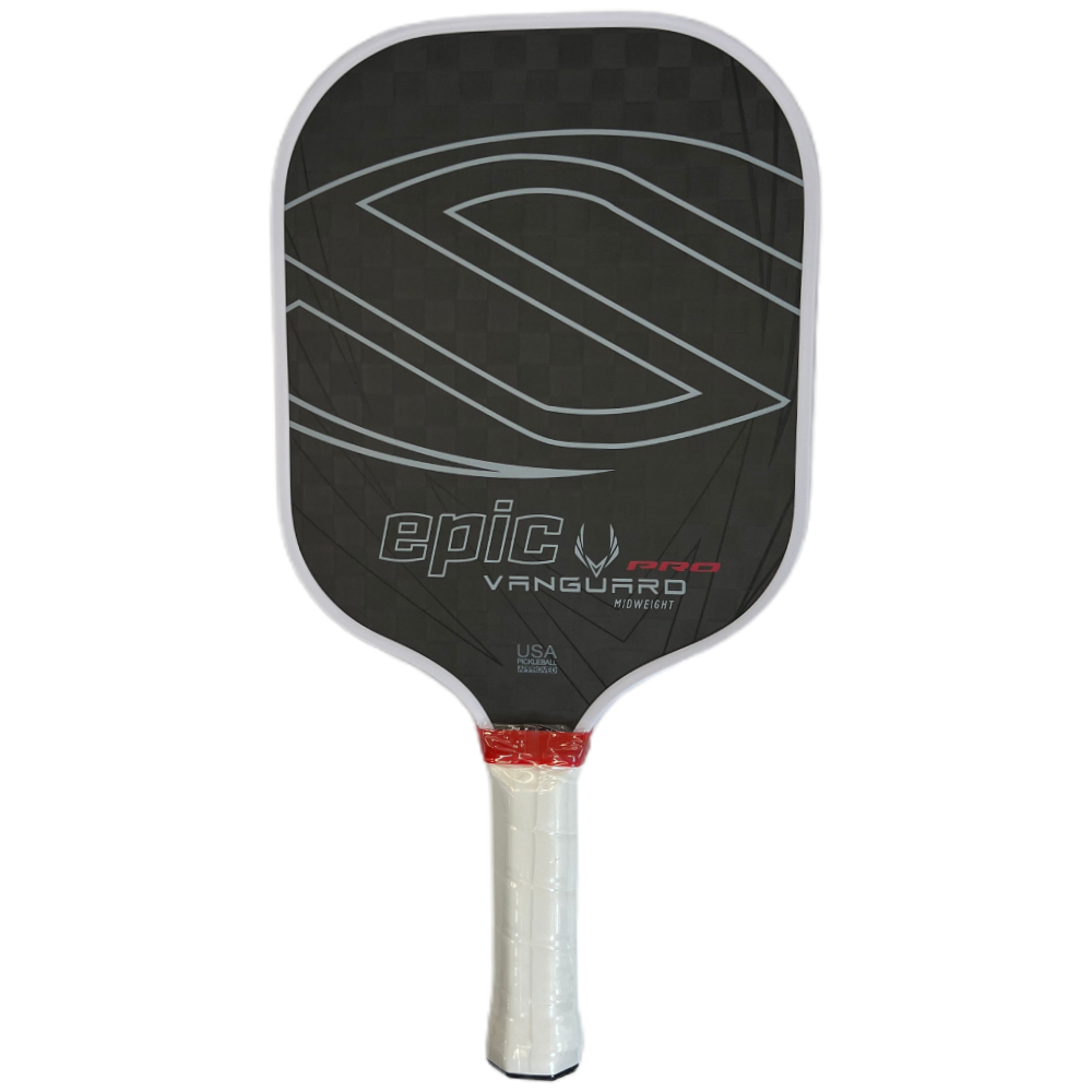 EPIC VANGUARD PRO 12K Raw Carbon Fiber Thermoformed Pickleball Paddle 16mm Polymer Honeycomb Core Increased power and control