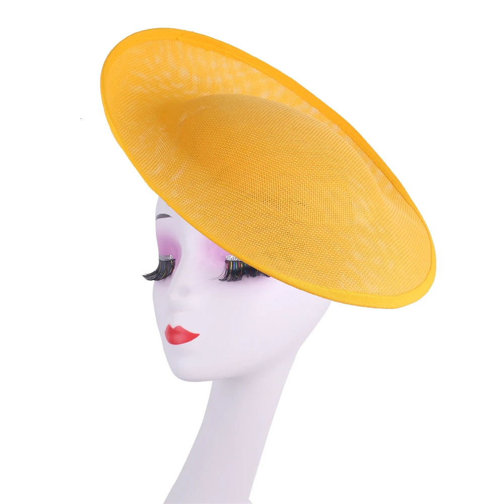 30CM Round Charming Hat Fabric DIY Hair Accessories Womens Wedding Charming Hat Official Event 250320
