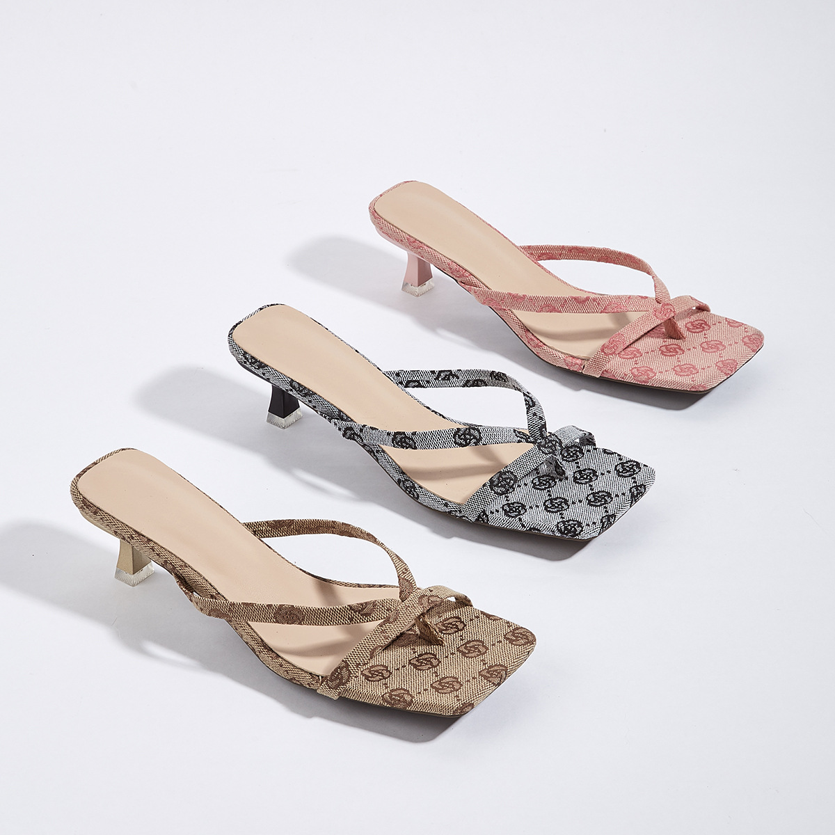 Free shipping designer Sandals heel slides for womens slipsole slippers girl Toe high heels fashion slipper outdoor shoes