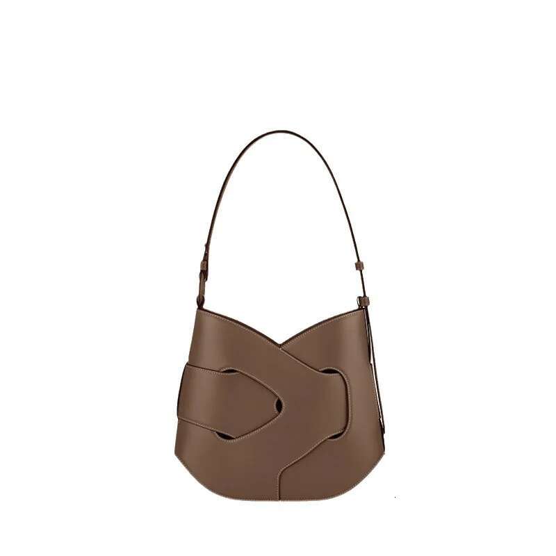 New Smooth Braid Niche Retro Crossbody Underarm Light Fashion Design Leather Women's Shoulder Bag