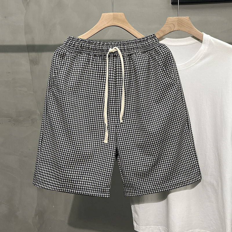 2025S Fashion Designer Summer New Trendy High End Light Luxury Casual Pi Shuai Contrast Color Sports Pants Versatile Men S Beach Split Shorts