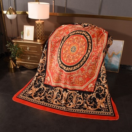 Designer four seasons general light luxury retro lunch airplane cover blanket multi functional