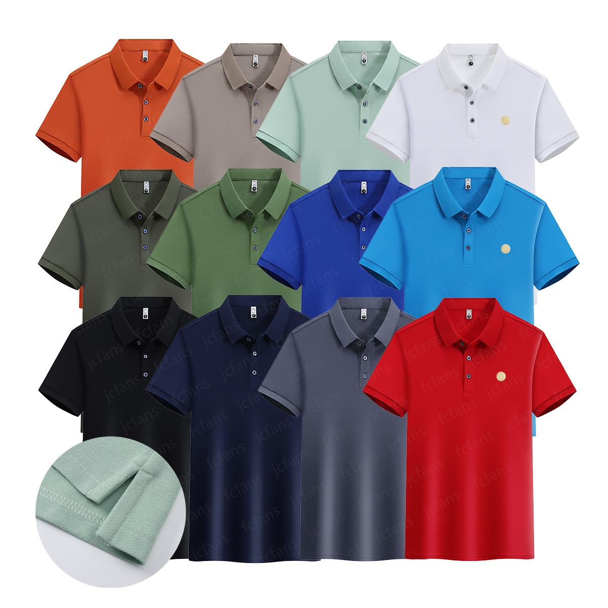 Designer Polo Shirt Slit hem NFC Embroideried Badge Cotton Polyester mens Polos Shirts Womens Casual Tops Summer Couple Outfit Asia size S-5XL