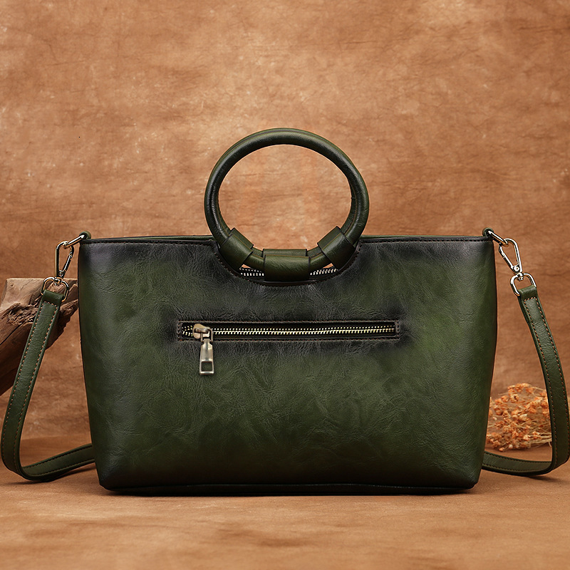 2025S Fashion Designer Fashionable PU Women Emed Handbag Contrast Color Temperament Mom S Literary And National Style Small Square Bag