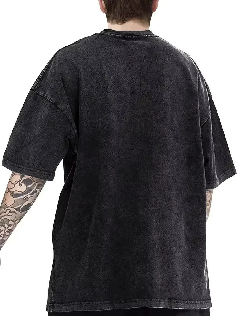 VTMNTS letter printed menswomens washed retro Tshirt made of pure cotton oversized round neck comfortable pregnant womens top 250320