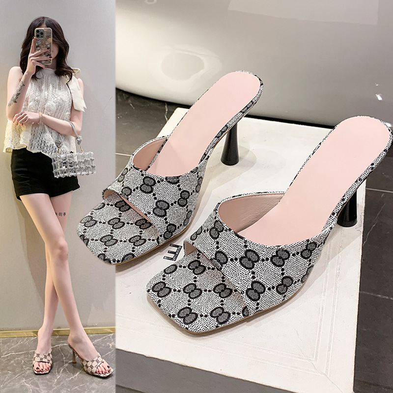 Free shipping designer Sandals heel slides for womens slippers girl fashion printing slipper outdoor shoes