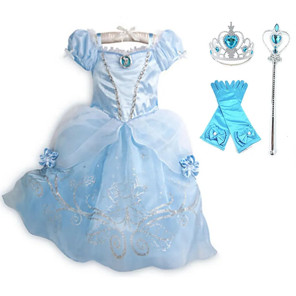 Childrens Princess Costume Party Fancy Flowers Vestido 2024 Christmas Birthday Carnival Dress up Long Haired Beauty Frog 250318