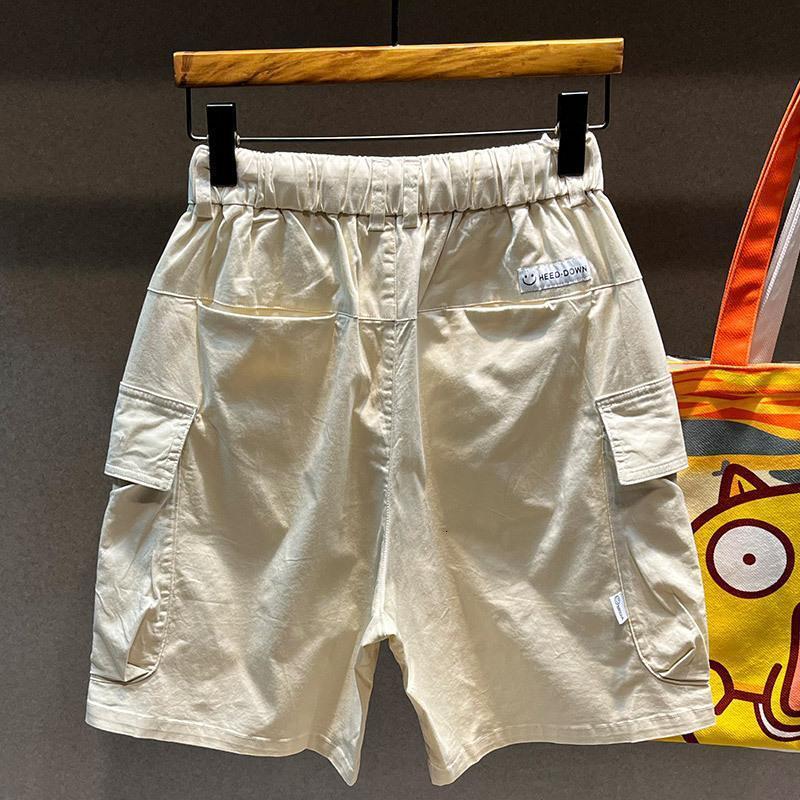 2025S Fashion Designer Pi Shuai Internet Celebrity Trendy Brand Instagram Teenagers Pure Cotton Workwear Casual Shorts Men S Loose Straight Leg Five I