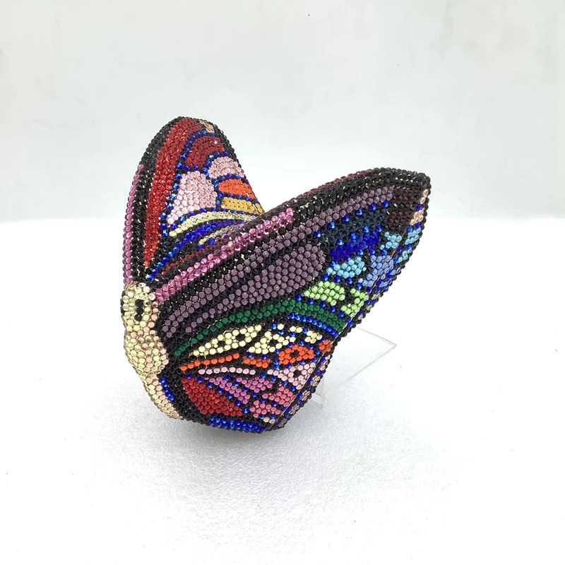 Ladies Butterfly Diamond Christmas Gift Clutch Wallet Metal Evening Bag Dinner Party Handbag and Bridal Crystal 250317