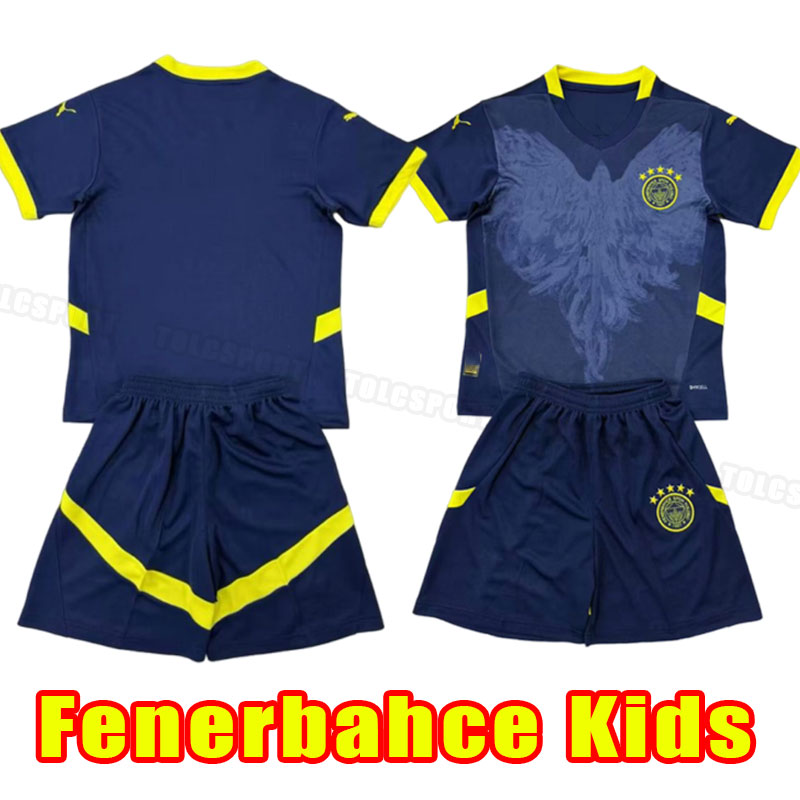 Kids kits 24 25 Fenerbahce soccer jerseys SK 2024 2025 OZAN TUFAN CISSe SAMATTA PEROTTI PELKAS THIAM Football Shirts CAMISETAS FUTBOL Men Uniforms child