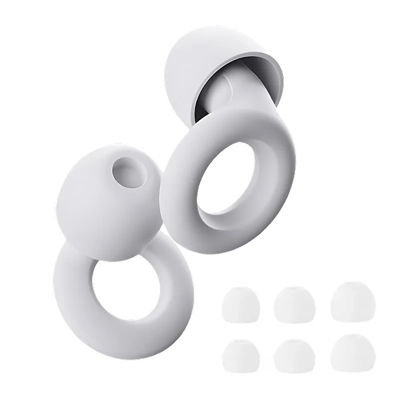 20pcs Loop Quiet Ear Plugs for Noise Reduction for Sleeping Silicone Ear Plugs for Swimming Motorbike Noise Filtering Ear Plugs 250321