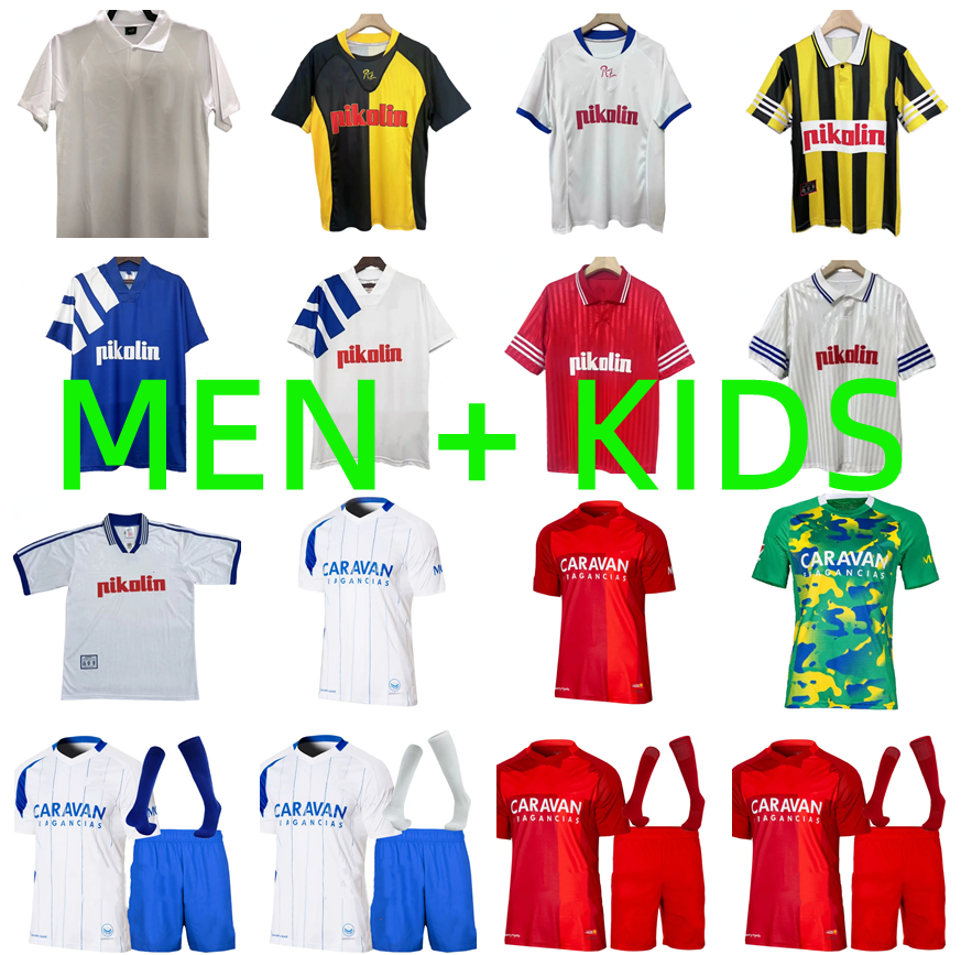 2024 2025 Real Zaragoza Soccer jerseys 1992 1993 1995 1997 1998 01 02 Retro AKETXE BERMEJO SIMEONE IVAN SOBERON LISO Football shirts camiseta de futbol Men kids kit