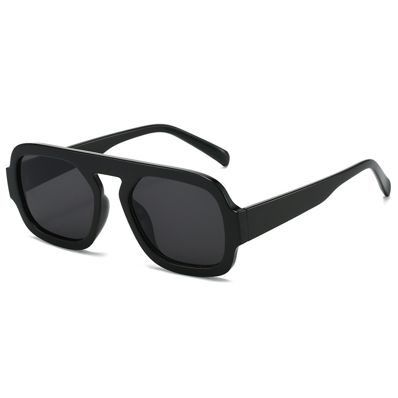 free shipping New aviator sunglasses European and American personality simple beat versatile fashion sunglasses for men and women black