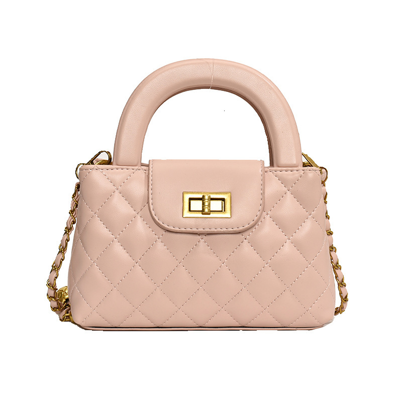 2025S Fashion Designer French Niche Diamond Chain Handbag For Women S New Spring Summer Fashion Handbag Commuting Single Shoulder Crossbody Small Bag