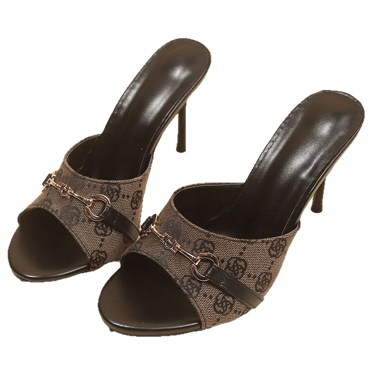 Free shipping new designer heels for womens lady sandal fashion stiletto heel black Open toed slipper outdoor shoes