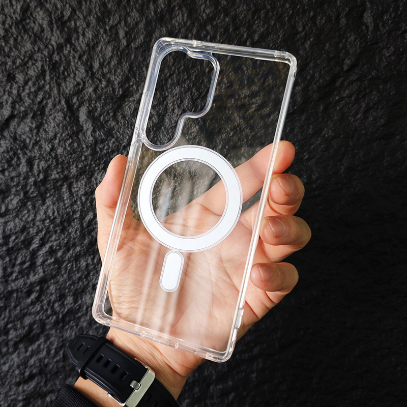 Magnetic Luxury Clear Armor Shockproof Case Hard Acrylic Magsafe For Samsung S25 Edge S24 FE S23 S22 Ultra S21 S20 Plus A06 A16 A26 A36 A56 A15 A35 A5