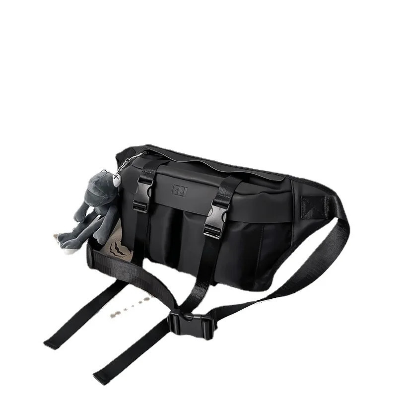 Womens waist bag large capacity unisex Fanny Pack Street Wear bag Hip Hop Crossbody Bag fashionable black waist belt waist bag 250318