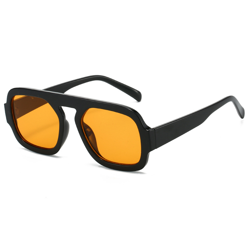 free shipping New aviator sunglasses European and American personality simple beat versatile fashion sunglasses for men and women black
