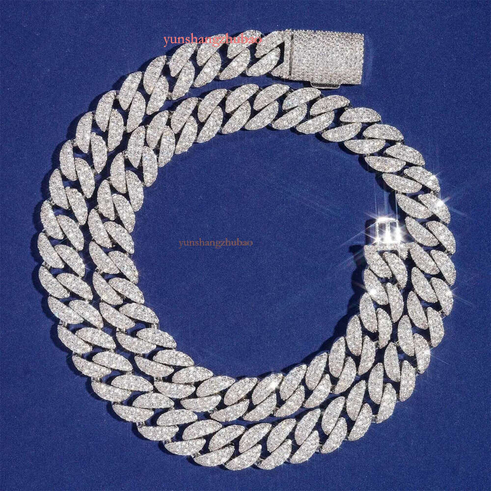 fashion pendant jewelry iced out hip hop miami k chains men women sier 15mm wide round shape vvs moissanite cuban necklaces and bracelets