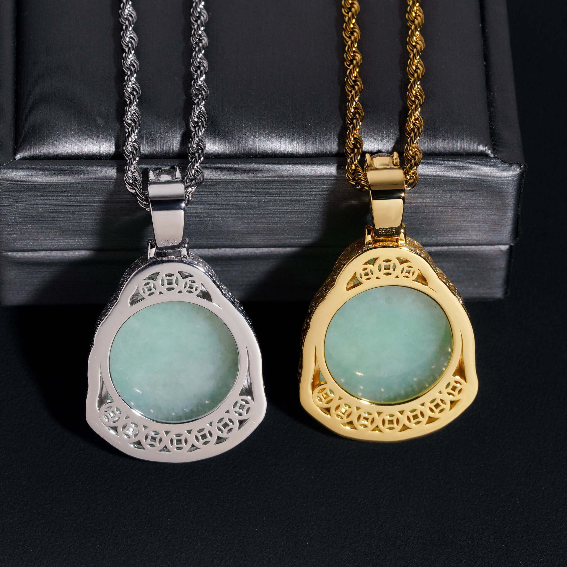 ZUANFA new personalized hip-hop jade Buddha pendant 925 silver moissanite wearable tennis chain