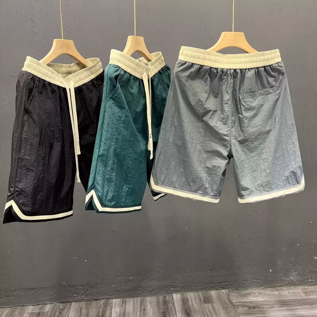 2025S Fashion Designer Teenagers Cropped In Summer Thin And Trendy Big Outerwear Trendy Brand Straight Leg Shorts For Men