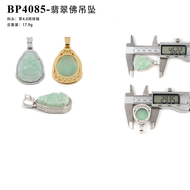 ZUANFA new personalized hip-hop jade Buddha pendant 925 silver moissanite wearable tennis chain