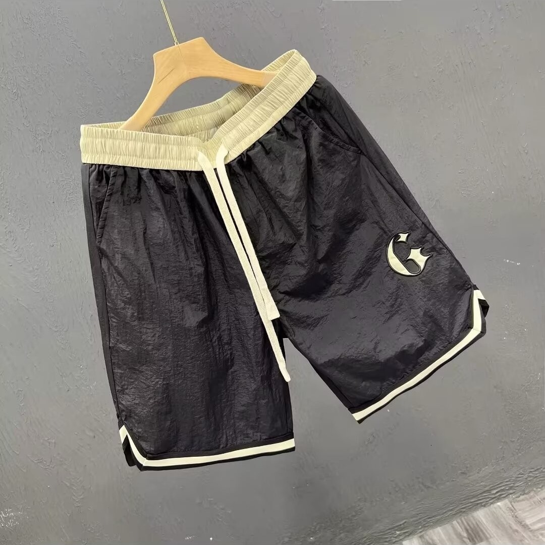 2025S Fashion Designer Teenagers Cropped In Summer Thin And Trendy Big Outerwear Trendy Brand Straight Leg Shorts For Men