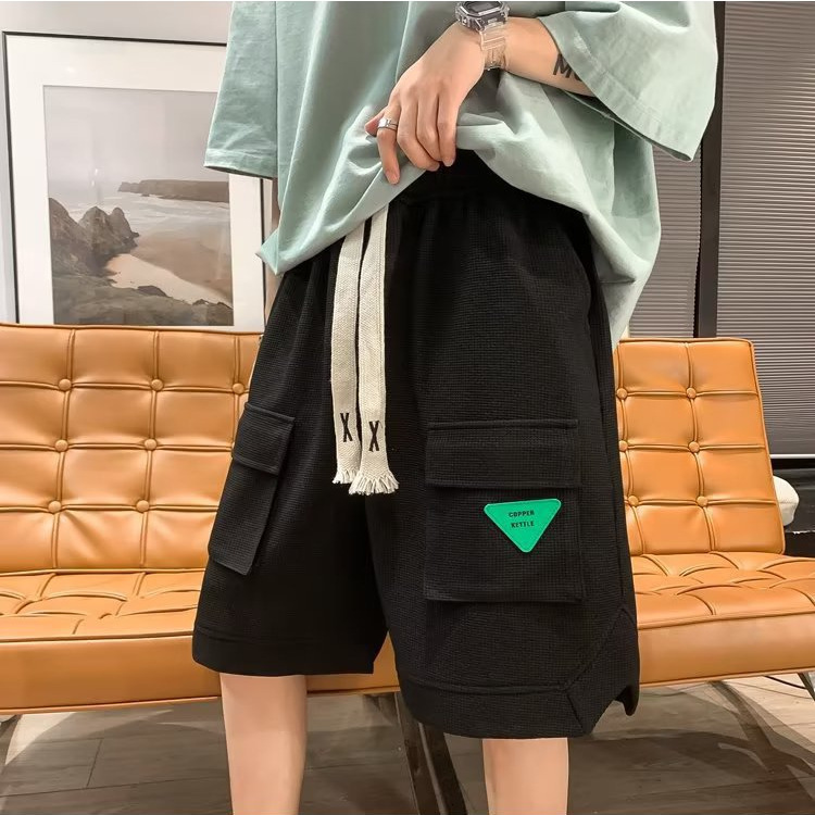 2025S Fashion Designer Ins Versatile Loose Straight Workwear Five Inch Casual Pants Trendy Men