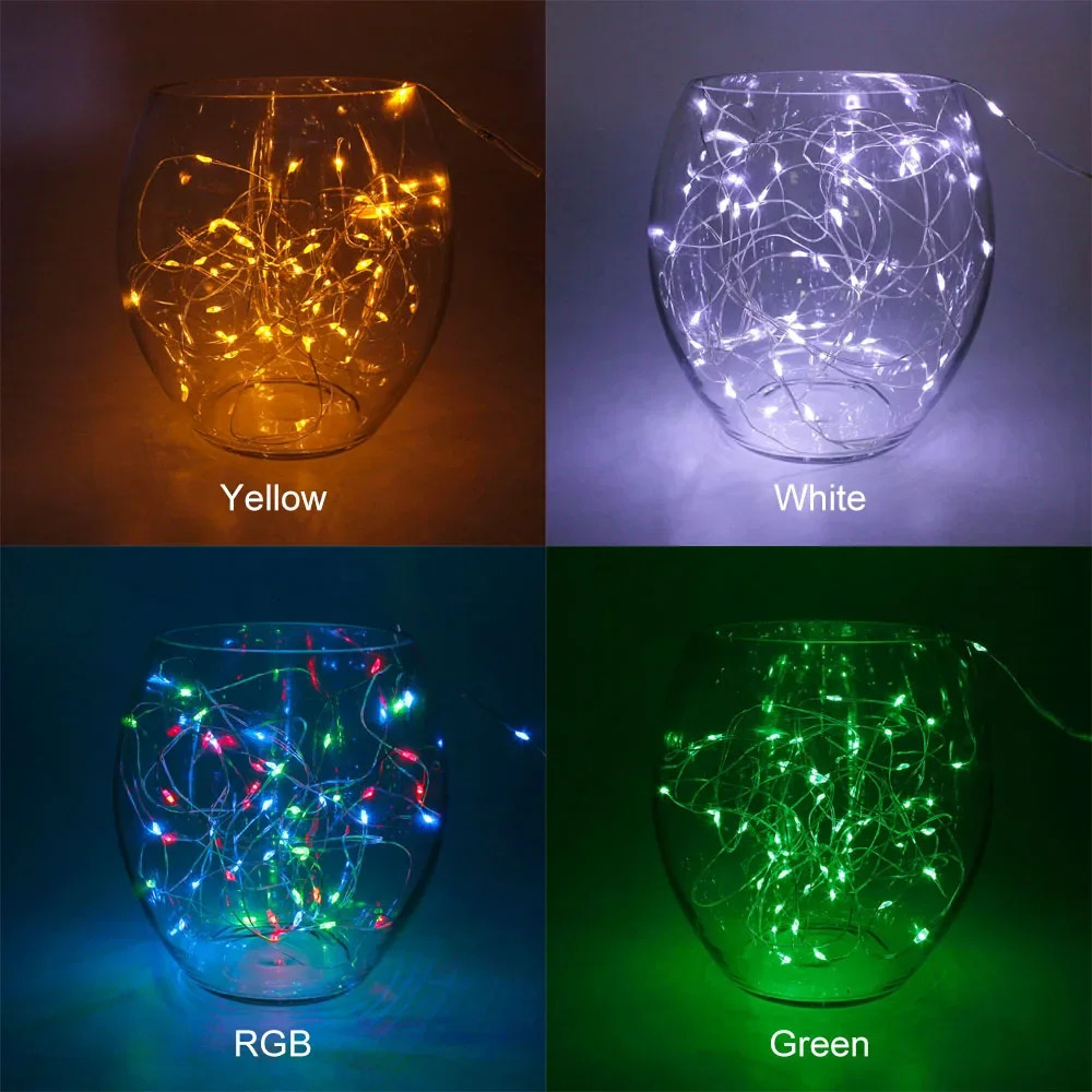 2M 5M 10M LED String Light Fairy Lights battery power For Christmas tree Garland Holiday Wedding Party Year Decoration 250311