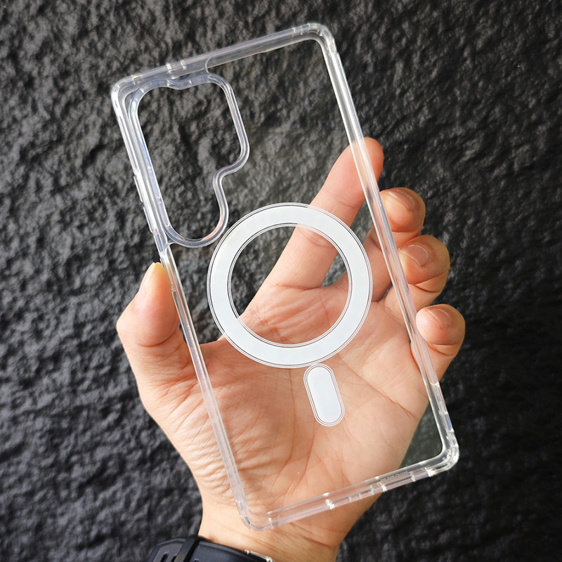 Magnetic Luxury Clear Armor Shockproof Case Hard Acrylic Magsafe For Samsung S25 Edge S24 FE S23 S22 Ultra S21 S20 Plus A06 A16 A26 A36 A56 A15 A35 A5