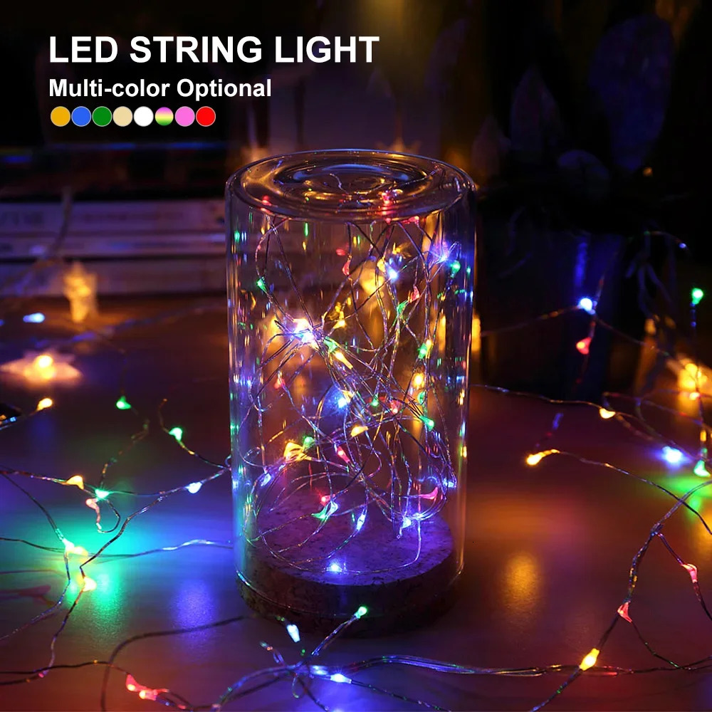 2M 5M 10M LED String Light Fairy Lights battery power For Christmas tree Garland Holiday Wedding Party Year Decoration 250311