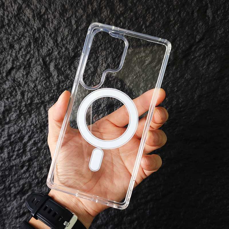 Magnetic Luxury Clear Armor Shockproof Case Hard Acrylic Magsafe For Samsung S25 Edge S24 FE S23 S22 Ultra S21 S20 Plus A06 A16 A26 A36 A56 A15 A35 A5