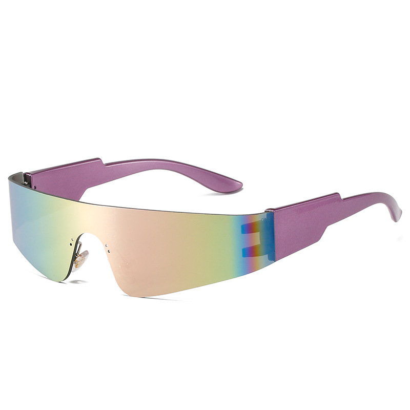 Trainers shipping 3 Sunglasses free women's monocle punk sports sunglasses men's frames colorful fashion glasses Discoloration