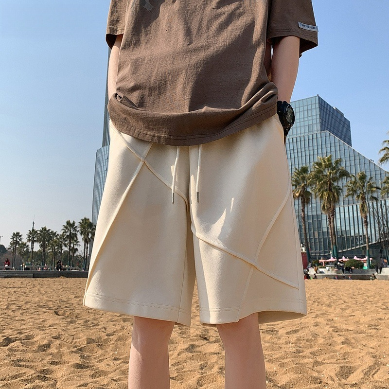 2025S Fashion Designer TREE Collaboration Summer Casual Sports Men S Shorts Ultra Avant Garde Trendy Brand Solid Color New Five Quarter Pants