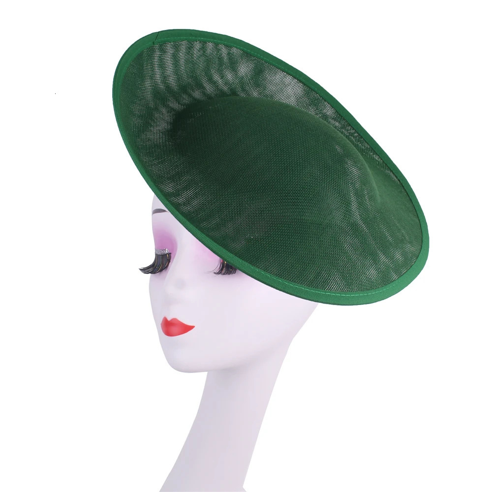 30CM Round Charming Hat Fabric DIY Hair Accessories Womens Wedding Charming Hat Official Event 250320