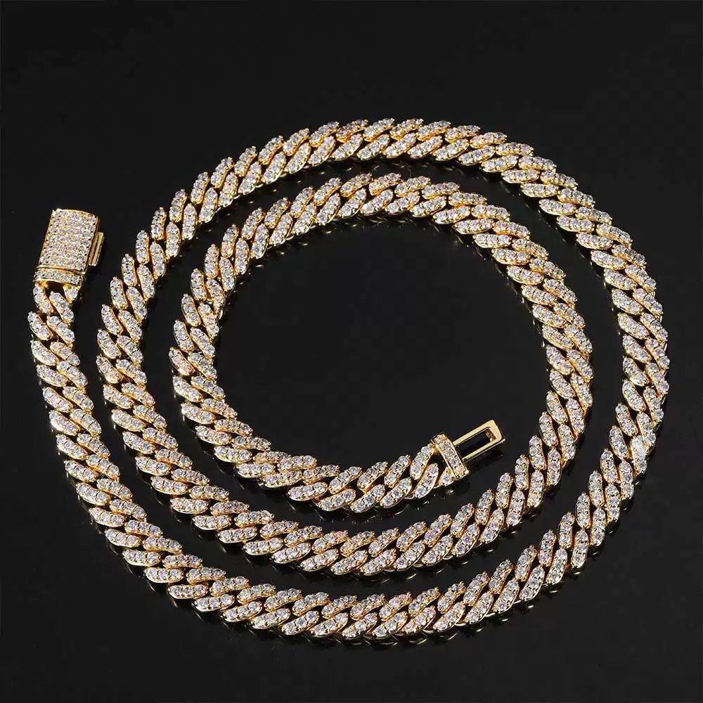 Hot Selg 6mm 8mm 10mm Pass Tester Sterg Sier Hip Hop Iced Out Vvs Moissanite Dia Cuban k Chain