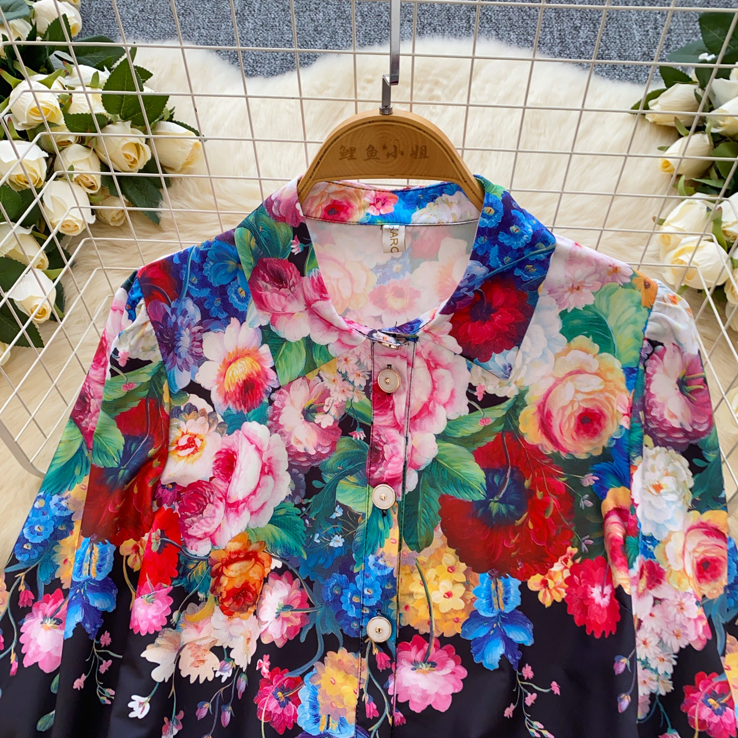 Two Piece Dress Floral Vintage 2 Piece Sets 2025 Women Clothing Long Lantern Sleeve Blouses High Waist Pleated Skirt Suit Chic Summer Outfits