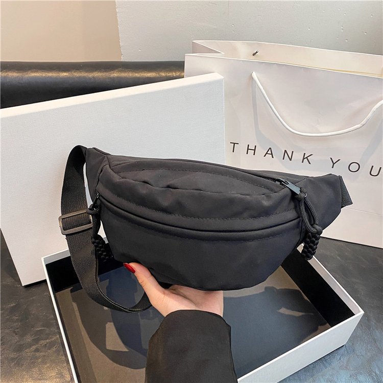 Simple nylon cloth small bag women's new texture single shoulder underarm chest bag crossbody small waist pack