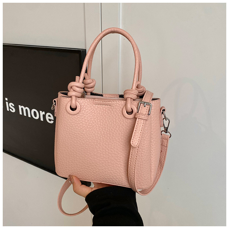 2025S Fashion Designer Litchi Patterned Vegetable Basket Crossbody New Hand Held Bucket Women S Bag High End And Versatile Commuting Shoulder Bag