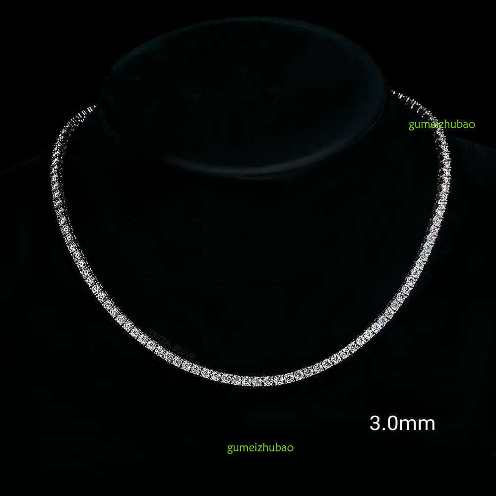 Most affordable Sier pass tester moissanite chain hip hop dia tennis necklace for men and women