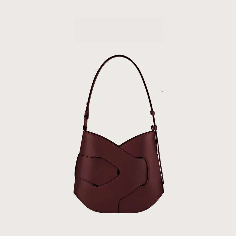 New Smooth Braid Niche Retro Crossbody Underarm Light Fashion Design Leather Women's Shoulder Bag